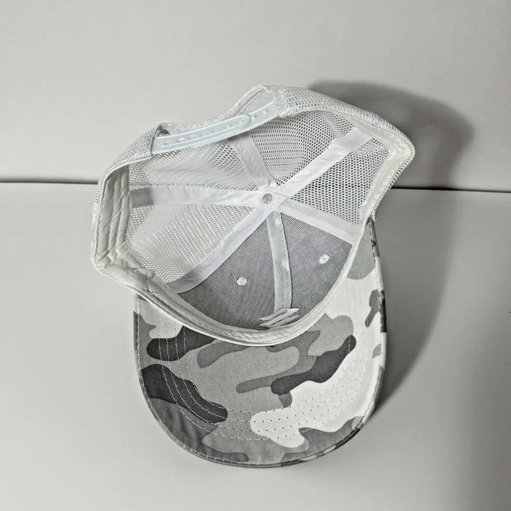 Suzuki Camo Trucker Hat Gray White Snapback Mesh Back Cap